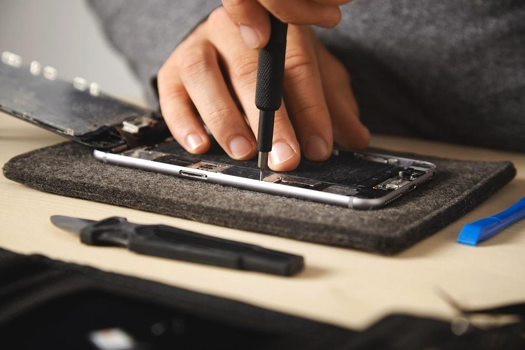 Technician configuring device settings